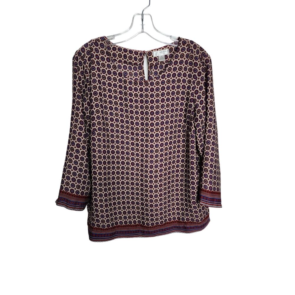 Kenar Geometric Print Blouse, Medium